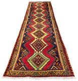 25477-Hamadan Hand-Knotted/Handmade Persian Rug/Carpet Traditional Authentic/ Size: 10'6" x 2'5"
