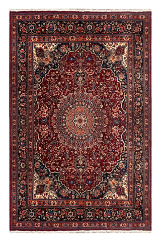 27321-Moud Handmade /Hand-Knotted Persian Rug/Traditional/Carpet Authentic/ Size: 10'1" x 6'7" /307cm x 200cm
