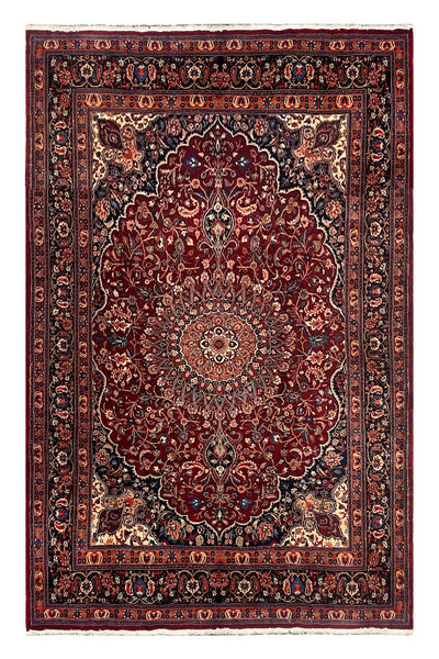 27321-Moud Handmade /Hand-Knotted Persian Rug/Traditional/Carpet Authentic/ Size: 10'1" x 6'7" /307cm x 200cm
