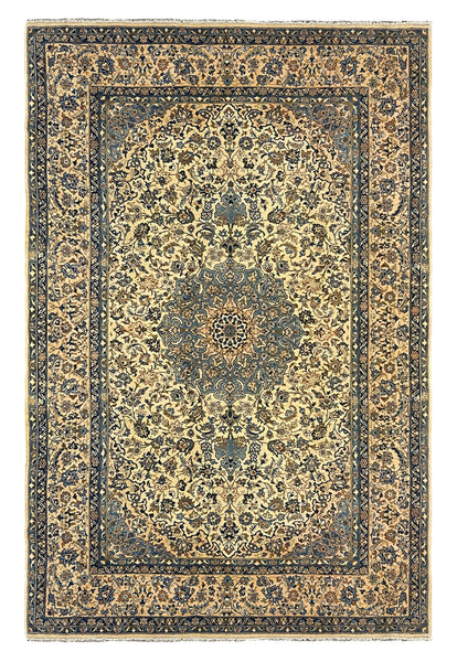 27201- Isfahan Persian Hand-Knotted Authentic/Traditional Carpet/Rug/ Size:13'2" x 8'11"/402cmx 272cm