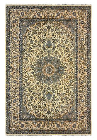 27201- Isfahan Persian Hand-Knotted Authentic/Traditional Carpet/Rug/ Size:13'2" x 8'11"/402cmx 272cm