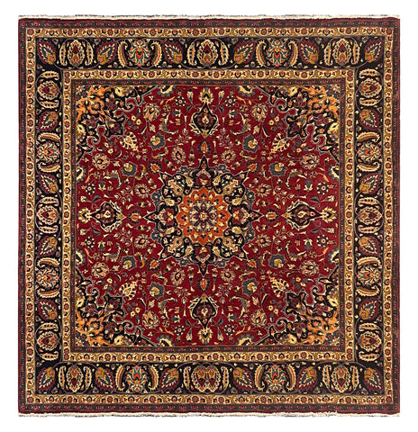 27237-Mashad Hand-Knotted/Handmade Persian Rug/Carpet Traditional Authentic/ Size: 10'1" x 9'7"/308cm x 293cm