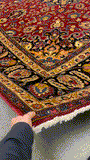 27237-Mashad Hand-Knotted/Handmade Persian Rug/Carpet Traditional Authentic/ Size: 10'1" x 9'7"/308cm x 293cm
