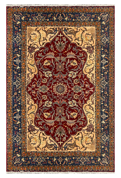27324-Moud Handmade /Hand-Knotted Persian Rug/Traditional/Carpet Authentic/ Size: 9'9" x 6'4" /295cm x 193cm