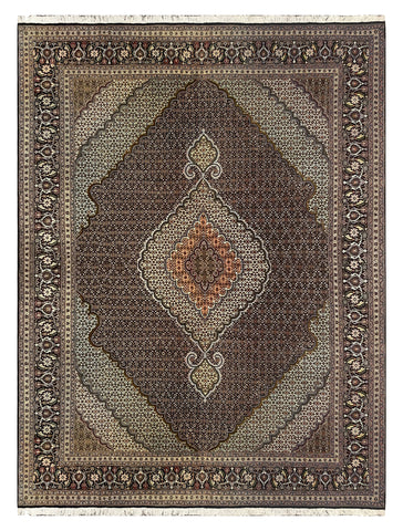 27420- Tabriz Persian Hand-knotted Carpet Authentic/Traditional Carpet/Rug/Size: 11'5" x 8'2"/348cm x 249cm