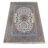 26737- Isfahan Persian Hand-Knotted Authentic/Traditional Carpet/Rug/Silk base/ Size: 10'8'' x 6'9''