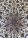 26737- Isfahan Persian Hand-Knotted Authentic/Traditional Carpet/Rug/Silk base/ Size: 10'8'' x 6'9''