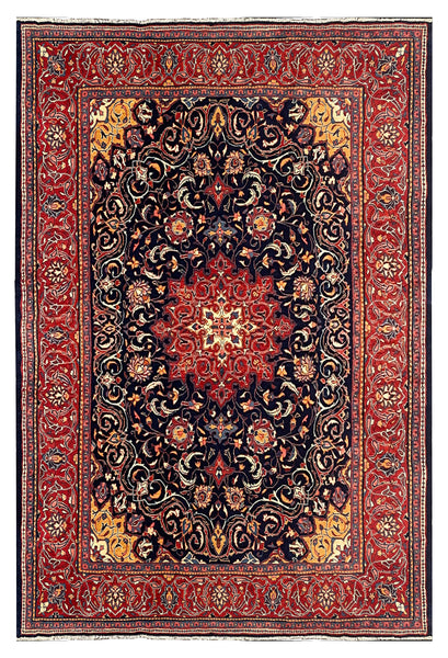 27330-Sarough Hand-Knotted/Handmade Persian Rug/Carpet Traditional Authentic/ Size: 12'10"x 8'9"/393cm x 266cm