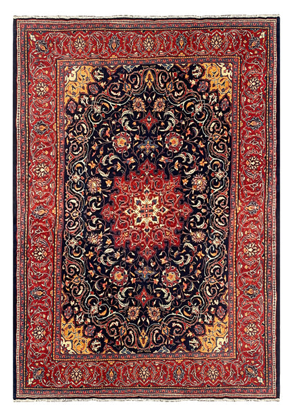 27330-Sarough Hand-Knotted/Handmade Persian Rug/Carpet Traditional Authentic/ Size: 12'10"x 8'9"/393cm x 266cm