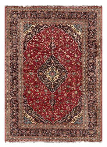 27489-Kashan Hand-Knotted/Handmade Persian Rug/Carpet Traditional/Authentic/Size: 12'9" x 9'6" /389cm x 290cm
