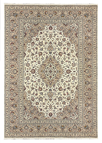 27233-Kashan Hand-Knotted/Handmade Persian Rug/Carpet Traditional/Authentic/Size: 11'4" x 8'1" /347cm x 246cm