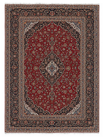 27488-Kashan Hand-Knotted/Handmade Persian Rug/Carpet Traditional/Authentic/Size: 13'1" x 9'8" /399cm x 295cm