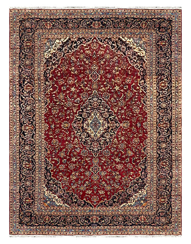 27488-Kashan Hand-Knotted/Handmade Persian Rug/Carpet Traditional/Authentic/Size: 13'1" x 9'8" /399cm x 295cm