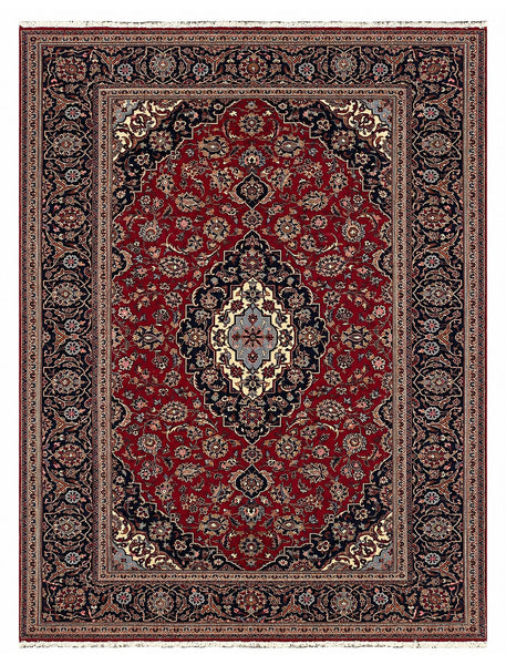 27497-Kashan Hand-Knotted/Handmade Persian Rug/Carpet Traditional/Authentic/Size: 9'7" x 6'6" /292cm x 198cm