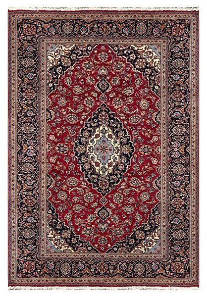 27497-Kashan Hand-Knotted/Handmade Persian Rug/Carpet Traditional/Authentic/Size: 9'7" x 6'6" /292cm x 198cm