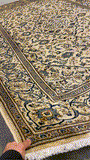 27492-Kashan Hand-Knotted/Handmade Persian Rug/Carpet Traditional/Authentic/Size: 9'8" x 6'6" /295cm x 198cm
