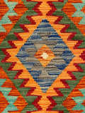 27751 - Kelim Hand-Woven/Flat-Weaved/Afghan Kelim/Carpet Modren/Nomadic Authentic/Size: 4'1" x 2'7"/124cm ×79cm