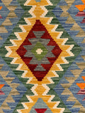 27693 - Kelim Hand-Woven/Flat-Weaved/Afghan Kelim/Carpet Modern/Nomadic Authentic/Size: 4'0" x 2'7"/122 cm × 79 cm