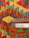 27732- Kelim Hand-Woven/Flat-Weaved/Afghan Kelim/Carpet Modren/Nomadic Authentic/Size: 4'0" x 2'10"/122cm ×86cm