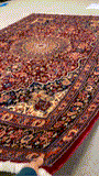 27322-Moud Handmade /Hand-Knotted Persian Rug/Traditional/Carpet Authentic/ Size: 9'8" x 6'6" /300cm x 198cm