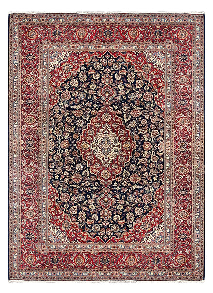 27485-Kashan Hand-Knotted/Handmade Persian Rug/Carpet Traditional/Authentic/Size:  12'3" x 8'10" /373cm x 269cm