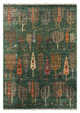 27794-Chobi Ziegler Handmade/Hand-knotted Afghan Rug/Carpet Tribal/Nomadic Authentic/ Size:  9'8" x 6'9" / 295cm x 206cm