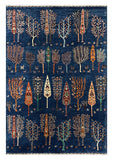 27813-Chobi Ziegler Handmade/Hand-knotted Afghan Rug/Carpet Tribal/Nomadic Authentic/ Size: 9'7" x 6'8" / 292cm x 203cm