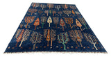 27813-Chobi Ziegler Handmade/Hand-knotted Afghan Rug/Carpet Tribal/Nomadic Authentic/ Size: 9'7" x 6'8" / 292cm x 203cm
