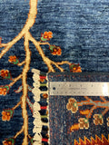27813-Chobi Ziegler Handmade/Hand-knotted Afghan Rug/Carpet Tribal/Nomadic Authentic/ Size: 9'7" x 6'8" / 292cm x 203cm