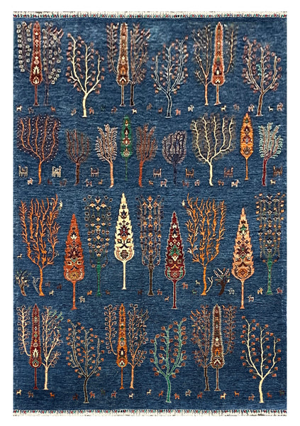 27812-Chobi Ziegler Handmade/Hand-knotted Afghan Rug/Carpet Tribal/Nomadic Authentic/ Size: 9'8" x 6'7" / 295cm x 201cm