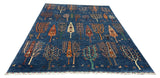 27812-Chobi Ziegler Handmade/Hand-knotted Afghan Rug/Carpet Tribal/Nomadic Authentic/ Size: 9'8" x 6'7" / 295cm x 201cm