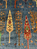 27812-Chobi Ziegler Handmade/Hand-knotted Afghan Rug/Carpet Tribal/Nomadic Authentic/ Size: 9'8" x 6'7" / 295cm x 201cm