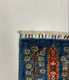 27812-Chobi Ziegler Handmade/Hand-knotted Afghan Rug/Carpet Tribal/Nomadic Authentic/ Size: 9'8" x 6'7" / 295cm x 201cm
