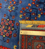 27835-Chobi Ziegler Handmade/Hand-knotted Afghan Rug/Carpet Tribal/Nomadic Authentic/ Size: 9'7" x 6'6" / 292cm x 198cm