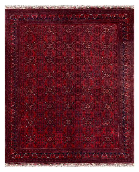 27929 -Royal Khal Mohammad Hand-Knotted/Handmade Afghan Rug/Carpet Traditional Authentic/Size: 12'7" x 10'0" / 384cm x 305cm