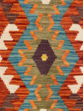 27742 - Kelim Hand-Woven/Flat-Weaved/Afghan Kelim/Carpet Modren/Nomadic Authentic/Size: 4'0" x 2'7"/122cm ×79cm