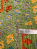 27703 - Kelim Hand-Woven/Flat-Weaved/Afghan Kelim/Carpet Modern/Nomadic Authentic/Size: 4'2" x 2'8"/127 cm × 81 cm