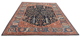 27654- Royal Heriz Hand-Knotted/Handmade Afghan Rug/Carpet Traditional/Authentic/Size:  9'8" x 8'0"/295cmx 244cm