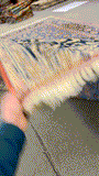 27972- Isfahan Persian Hand-Knotted Authentic/Traditional Carpet/Rug/ Size: 11'6" x 6'9"/351cm x 206cm