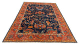 27656- Royal Heriz Hand-Knotted/Handmade Afghan Rug/Carpet Traditional/Authentic/Size:  9'0" x 6'1"/274cmx 183cm