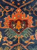 27656- Royal Heriz Hand-Knotted/Handmade Afghan Rug/Carpet Traditional/Authentic/Size:  9'0" x 6'1"/274cmx 183cm