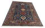 27772-Royal Kazak Hand-Knotted/Handmade Afghan Rug/Carpet Tribal/Nomadic Authentic/ Size: 7'9" x 5'7"/236m x 170cm