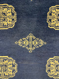 27593-Bokhara Hand-Knotted/Handmade Pakistani Rug/Carpet Tribal/Nomadic Authentic/ Size: 7'5" x 6'6"/226 cm × 198 cm