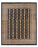 27633-Bokhara Hand-Knotted/Handmade Pakistani Rug/Carpet Tribal/Nomadic Authentic/ Size: 10'3" x 8'2"/312cm ×249cm