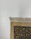 27634-Bokhara Hand-Knotted/Handmade Pakistani Rug/Carpet Tribal/Nomadic Authentic/ Size: 9'2" x 8'1"/279cm ×246cm