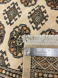 27634-Bokhara Hand-Knotted/Handmade Pakistani Rug/Carpet Tribal/Nomadic Authentic/ Size: 9'2" x 8'1"/279cm ×246cm