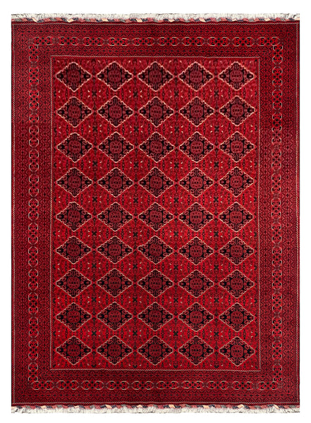 27928 -Royal Khal Mohammad Hand-Knotted/Handmade Afghan Rug/Carpet Traditional Authentic/Size: 13'8" x 9'9" / 417cm x 297cm