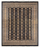 27632-Bokhara Hand-Knotted/Handmade Pakistani Rug/Carpet Tribal/Nomadic Authentic/ Size: 10'2" x 8'1"/310cm ×246cm