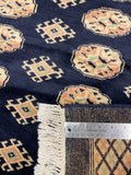27632-Bokhara Hand-Knotted/Handmade Pakistani Rug/Carpet Tribal/Nomadic Authentic/ Size: 10'2" x 8'1"/310cm ×246cm