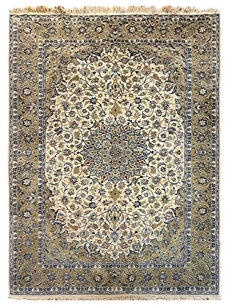 26825-Kashan-Semi Antique/ Hand-Knotted/Handmade Persian Rug/Carpet Traditional/Authentic/Size: 13'6" x 10'0"